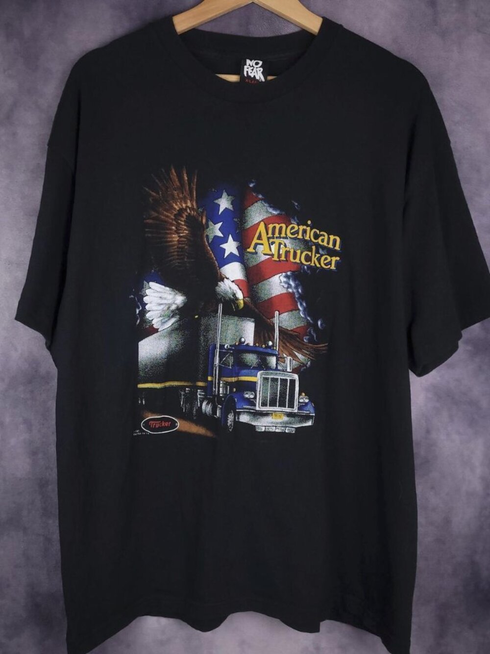 Vintage 00s Y2K No Fear American Trucker bald eagle America USA shirt